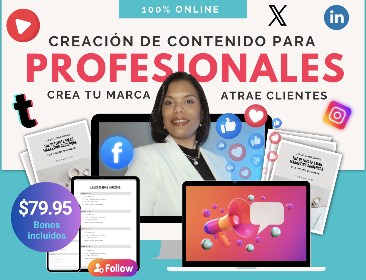 Aprende a crear contenido para redes sociales que atrae clientes si eres profesional.
